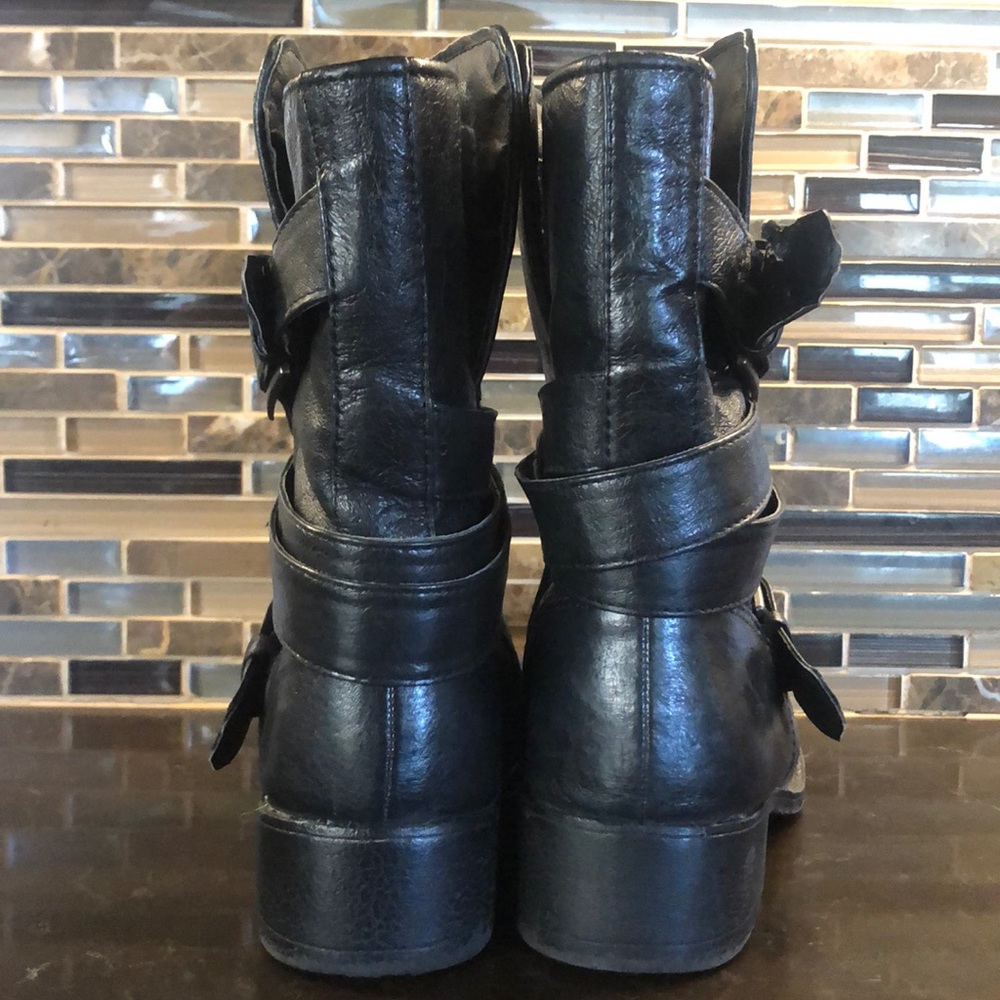 Steve Madden Ellle black belted moto boots - Picture 6 of 8
